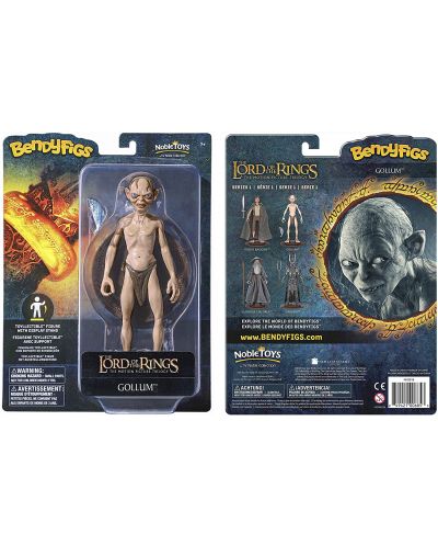 Akcijska figura The Noble Collection Movies: The Lord of the Rings - Gollum (Bendyfigs), 19 cm - 4