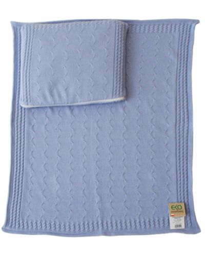 Set podloga s jastukom za kolica EKO - Plava - 1