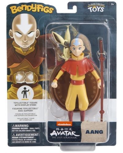 Akcijska figurica The Noble Collection Animation: Avatar: The Last Airbender - Aang (Bendyfig), 18 cm - 7