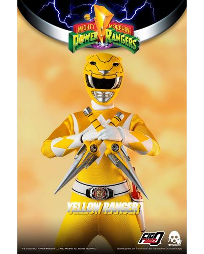 Akcijska figurica ThreeZero Television: Might Morphin Power Rangers - Yellow Ranger, 30 cm - 4