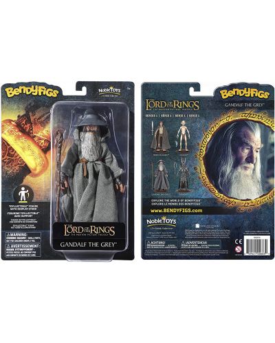 Akcijska figura The Noble Collection Movies: The Lord of the Rings - Gandalf (Bendyfigs), 19 cm - 4