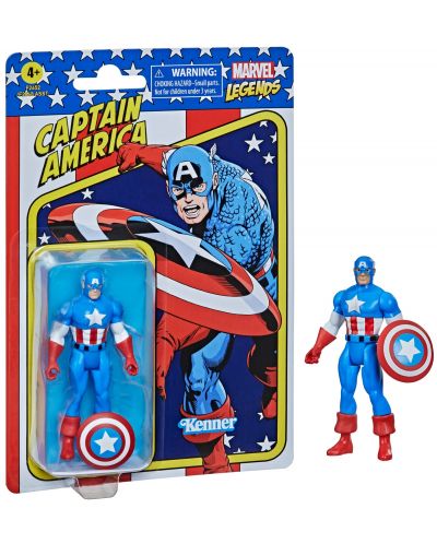Akcijska figurica Hasbro Marvel: Captain America - Captain America (Marvel Legends) (Retro Collection), 10 cm - 2