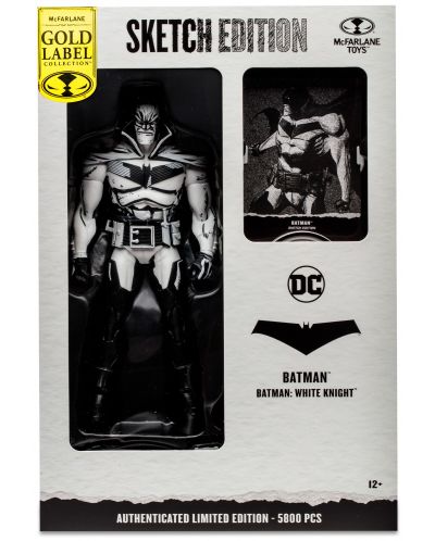 Akcijska figurica McFarlane DC Comics: Multiverse - Batman (Batman White Knight) (Sketch Edition) (Gold Label), 18 cm - 8