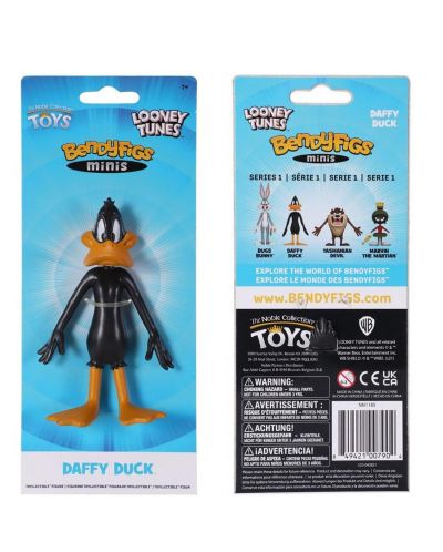 Akcijska figurica The Noble Collection Animation: Looney Tunes - Daffy Duck (Bendyfigs), 11 cm - 2