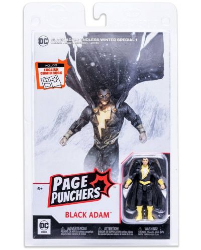 Akcijska figurica McFarlane DC Comics: Black Adam - Black Adam (Endless Winter) (Page Punchers), 8 cm - 6