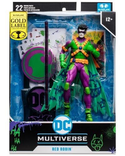 Akcijska figurica McFarlane DC Comics: Multiverse - Red Robin (New 52) (Jokerized) (Gold Label), 18 cm - 9