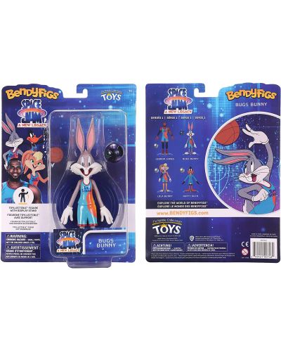 Akcijska figura The Noble Collection Movies: Space Jam 2 - Bugs Bunny (Bendyfigs), 19 cm - 5