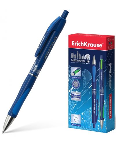 Automatska kemijska olovka Erich Krause - Megapolis, 0.7 mm, asortiman - 1