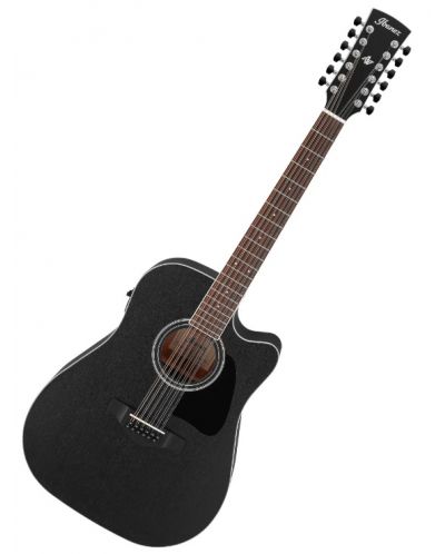 Elektroakustična gitara Ibanez - AW8412CE, Weathered Black Open Pore - 1
