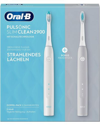 Električna četkica za zube Oral-B - Pulsonic Slim Clean 2900, siva/bijela - 1