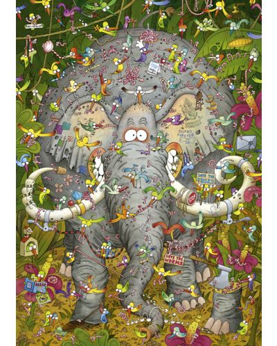 Puzzle Heye od 1000 dijelova - Život slona, Marino Degano - 2