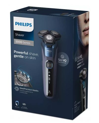 Električni brijač Philips - Series 5000, 3 glave, plavi - 4