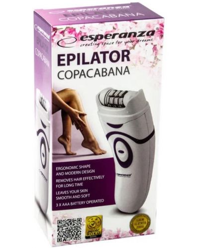 Epilator Esperanza - Copacabana EBD002V, 2 stupnja, bijelo/plavi - 2