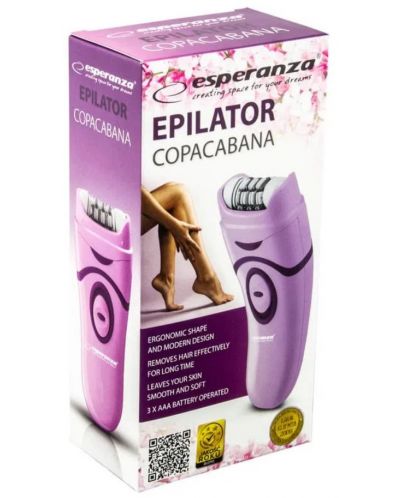 Epilator Esperanza - Copacabana EBD002V, 2 stupnja, ljubičasti - 2