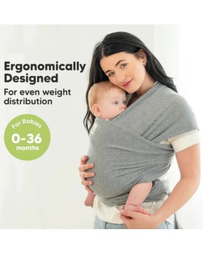 Ergonomski sling KeaBabies - Sivi - 2