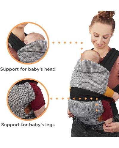 Ergonomski ruksak za bebe KinderKraft - Adoree, Sivi - 8