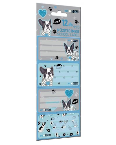 Školske naljepnice Lizzy Card We Love Dogs Woof - 12 komada - 1