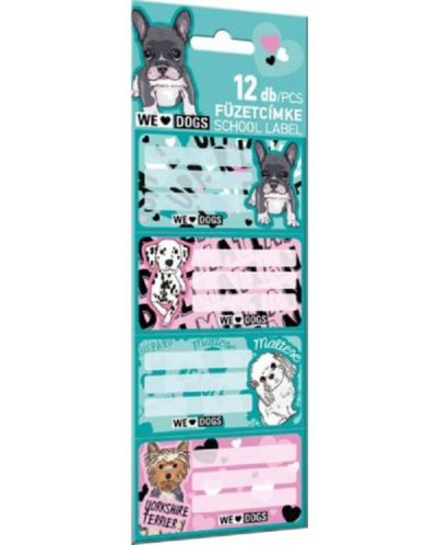 Etikete Lizzy Card - We love dogs, 12 komada - 1