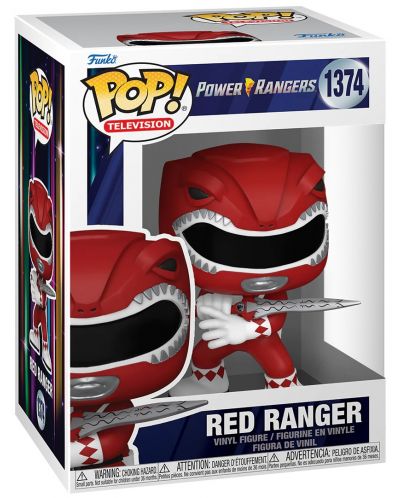 Figurica Funko POP! Television: Mighty Morphin Power Rangers - Red Ranger (30th Anniversary) #1374 - 2