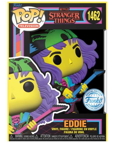 Figurica Funko POP! Television: Stranger Things - Eddie (Blacklight) (Special Edition) #1462 - 2