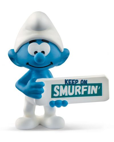 Figurica Schleich The Smurfs - Štrumpf s natpisom "Štrumpfiraj" - 1
