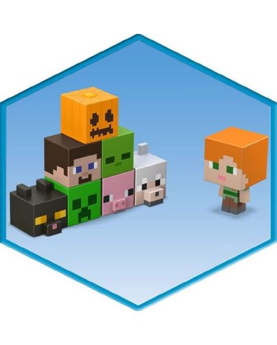 Figurica Minecraft - Mini glava moba, asortiman - 8