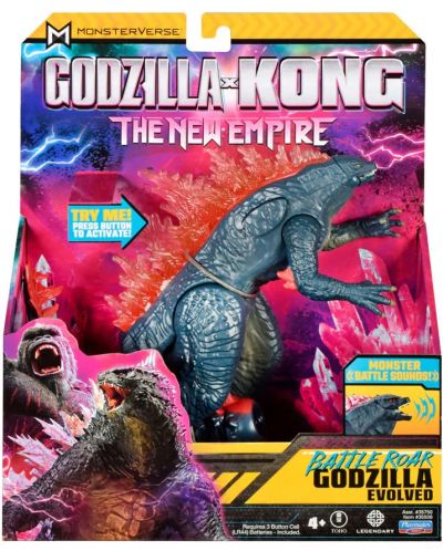 Figurica s funkcijama MonsterVerse Godzilla x Kong - Godzilla sa snažnim urlikom, 18 cm - 1