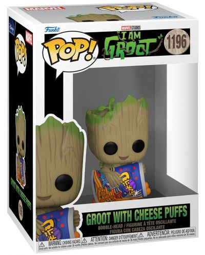 Figura Funko POP! Marvel: I Am Groot - Groot with Cheese Puffs #1196 - 2