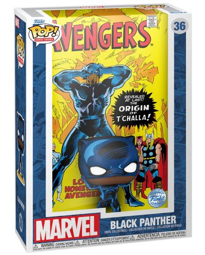 Figura Funko POP! Comic Covers: The Avengers - Black Panther (Special Edition) #36 - 2