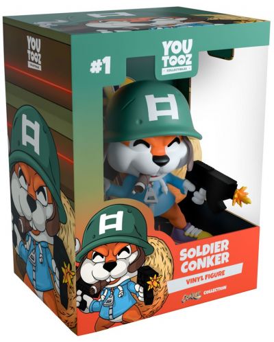 Figura Youtooz Games: Conker's Bad Fur Day - Soldier Conker #1, 12 cm - 3