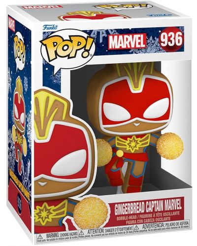 Figurica Funko POP! Marvel: Holiday - Gingerbread Captain Marvel #936 - 2