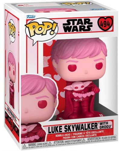 Figurica Funko POP! Valentines: Star Wars - Luke Skywalker with Grogu #494 - 2