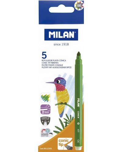 Flomasteri Milan - 5 boja - 1