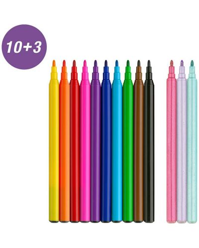 Flomasteri Faber-Castell - Jednorog, 10 + 3 boja - 2