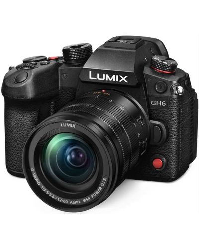 Kamera bez ogledala Panasonic - Lumix GH6, 12-60mm, f/3.5, Black - 1