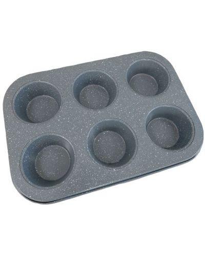 Kalup za pečenje 6 muffina  Morello - Gray, 26.5 х 18.5 cm, sivi - 1