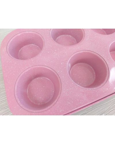 Kalup za pečenje 6 muffina Morello - Pink, 26.5 х 18.5 cm, ružičasti - 4
