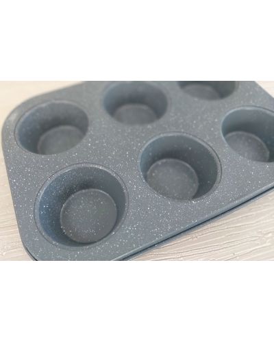 Kalup za pečenje 6 muffina  Morello - Gray, 26.5 х 18.5 cm, sivi - 5