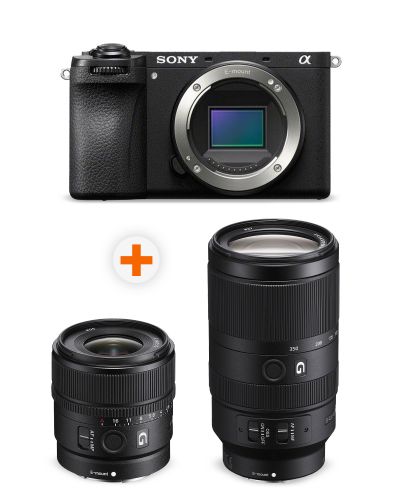 Fotoaparat Sony - Alpha A6700, Black + Objektiv Sony - E, 15mm, f/1.4 G + Objektiv Sony - E, 70-350mm, f/4.5-6.3 G OSS - 1