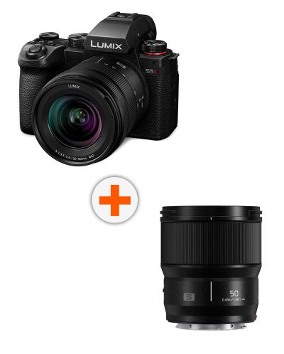 Fotoaparat Panasonic - Lumix S5 II, S 20-60mm, f/3.5-5.6, Black + Objektiv Panasonic - Lumix S, 50mm, f/1.8 - 1