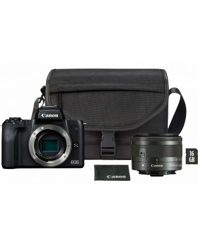 Fotoaparat Canon - EOS M50 Mark II + M15-45 + 16GB SD + torba - 1