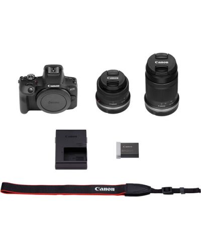 Fotoaparat Canon - EOS R100, RF-S 18-45mm f/4.5-6.3 IS STM, RF-S 55-210mm f/5-7.1 IS STM,Black + Objektiv Canon - RF 35mm f/1.8 IS Macro STM - 10