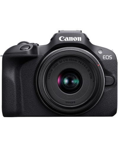 Fotoaparat Canon - EOS R100, RF-S 18-45mm, f/4.5-6.3 IS STM, Black - 1