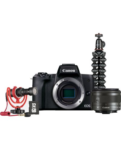 Fotoaparat Canon - EOS M50 Mark II, crni + Vlogger KIT - 1