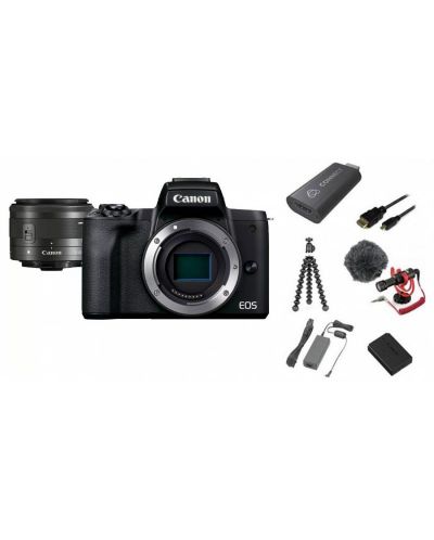 Fotoaparat Canon - EOS M50 Mark II, crni + Premium KIT - 1