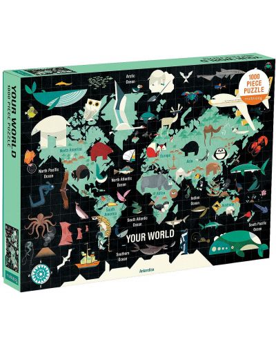 Slagalica Galison od 1000 dijelova - Karta svijeta - 1