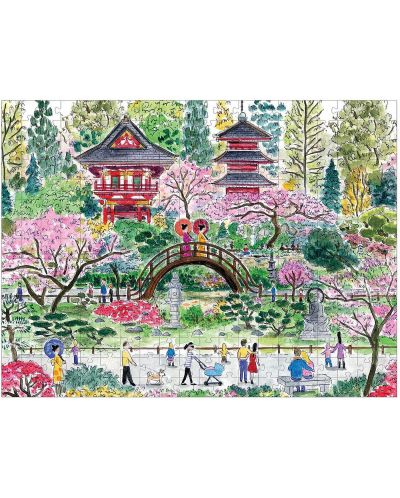 Slagalica Galison od 300 dijelova - Japanski čajni vrt, Michael Storrings - 2