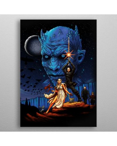 Metalni poster Displate Television: Game of Thrones - Throne Wars - 3