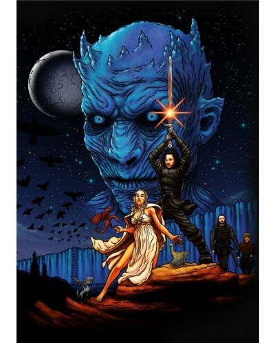 Metalni poster Displate Television: Game of Thrones - Throne Wars - 1