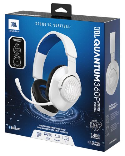 Gaming slušalice JBL - Quantum 360, PS5, bežične, bijele - 6